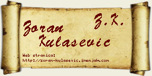 Zoran Kulašević vizit kartica